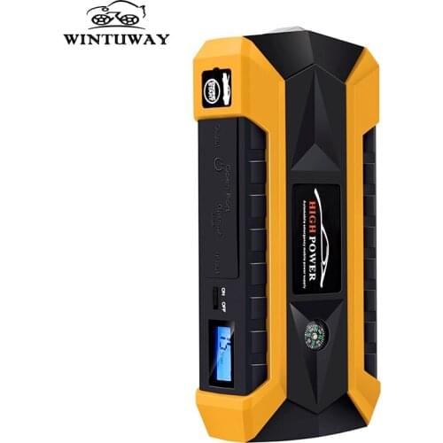 WINTUWAY Hot Sale Car Jump Starter 12V 4USB Portable Car Battery Charger Emergency Starting Power Bank Tool Kit