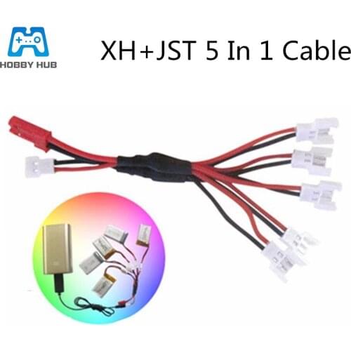 XH+JST plug Connectors (5 in 1) Charger cable For Syma X5C X5SW MJXRC X705C Udi X705C rc toy Wiring Lipo Battery Charging Cable