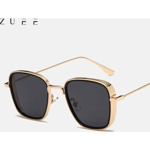 2021 new Steampunk Sunglasses Fashion Men Women Brand Designer Vintage Square Metal Frame Sun Glasses UV400 Eyewear