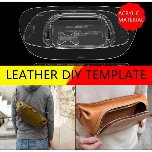 Waistbag Acrylic Version Single Shoulder Bag Drawing Handmade Leather Goods Version Handmade Diy Drawing Paper Pattern