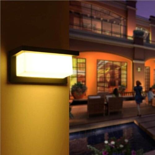 2xWaterproof 10W Sconces Square Rectangle LED Wall Lamps AC85-265V Wall Light for Corridor Porch Villa Garden Yard Free Shipping