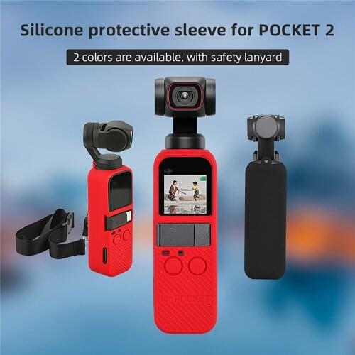 Waterproof Protective Cover Case Soft Silicone Lens Cap Lanyard for DJI OSMO POCKET 2 Handheld Vlog Camera