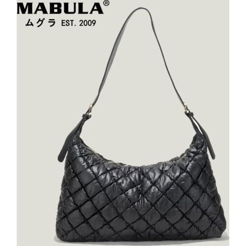 Winter Crossbody Pillow Bags Soft Square Space Pad Cotton Feather Down Messenger Bag Large Capacity Casual Handbags and Purses