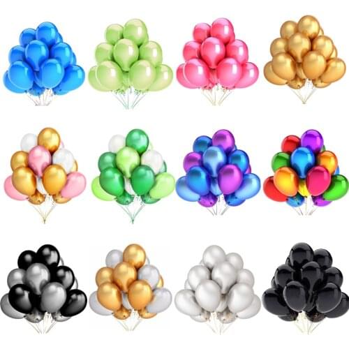 10/20/30pcs 10/12 inch Glossy Pearl Latex Balloons Wedding Birthday Party Decoration Inflatable Colorful Ballon Kids Toys Globos