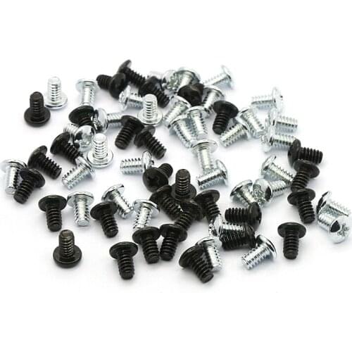 100PCS Zinc-Plated 6#-32 Thin Flat Head Philips Screw M3.5 Computer Case Screw
