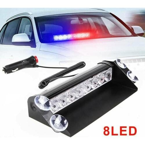 12V General Motors Highlights Clearing 8 Lights Front and Rear Block Suction Cups Flashing LED Warning Lights