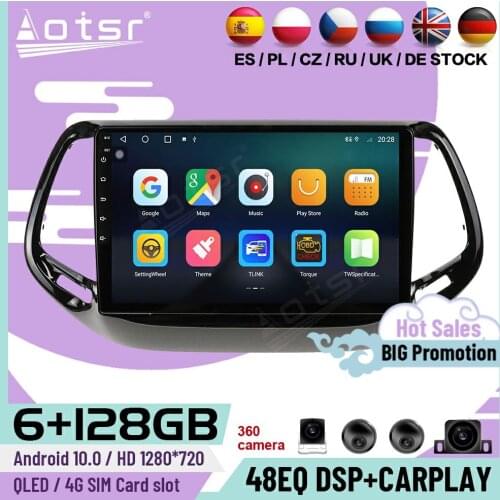 128G Carplay Stereo Android Player For Jeep Commander 2016 2017 2018 2019 GPS Navigation Auto Car Radio Video Receiver Head Unit