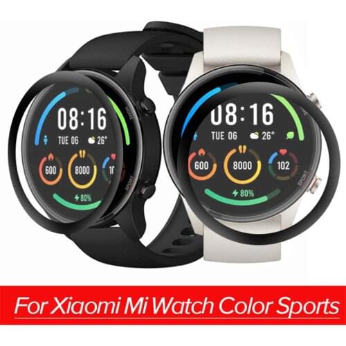 2Pcs 3D curved protective glass for xiaomi mi watch color sports edition soft SmartWatch screen protector film smart accessories