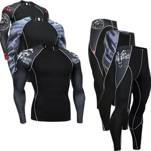 2020 Mens Therm Al Underwe Ar Set MMA Tactics Leggin Gs Solid Color Costume Compress Fitness Long Johns Men Winter Brands Men