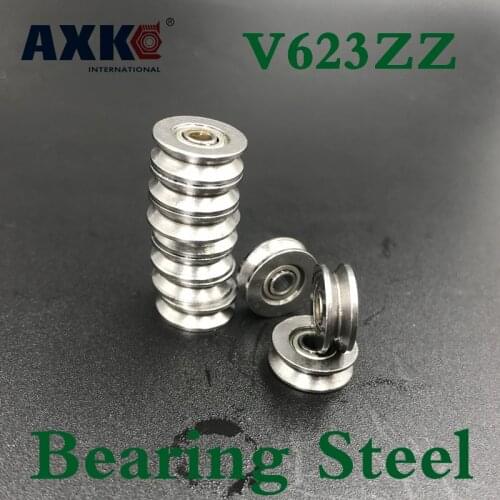 2019 10pcs Bearing Steel V623zz Abec-5 V Groove Roller Wheel Ball 3*12*4 Mm Embroidery Machine Pulley V623 623v 623vv Szv3-12