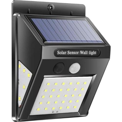 30LED / 40LED 3 Sides PIR Motion Sensor Solar Wall Light Waterproof Outdoor Garden Lamp
