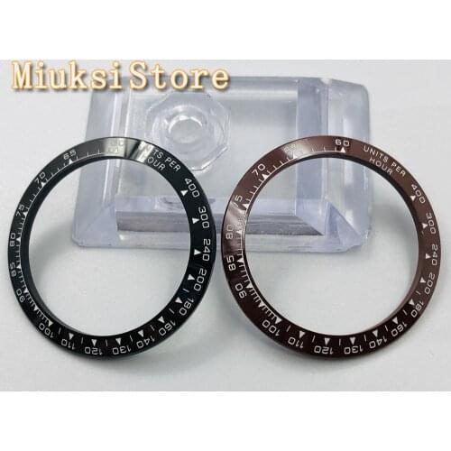 39mm black/coffee ceramics watch bezel insert watch replacement parts