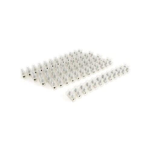 5 Pcs 5A 12 Way Double Row Covered Barrier Screw Terminal Blocks Strips