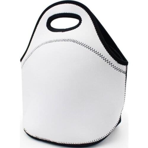 Sublimation Blank Thermal Insulation Boxes Waterproof Phreatic Material White Home Picnic Cartoon Lunch Bags Portable Black SN