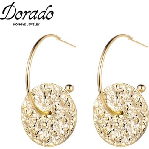 Dorado Elegant Hoop Earring for Women Big Circle Little Round Pie Punk New Fashion Ear Jewlry Gift Party Engagement 2021