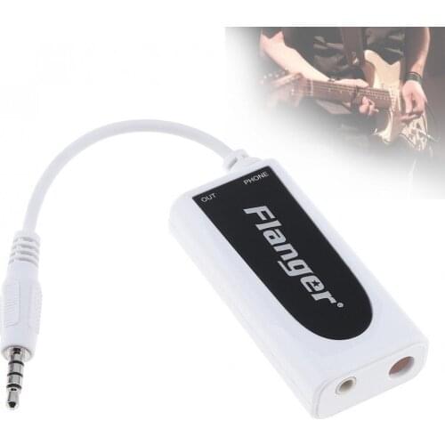 Flanger 3.5mm Output Guitar Bass to Smartphone Effect Interface Connection Adapter ABS Audio Connector for iPhone iPad