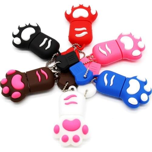 TEXT ME Cartoon 64GB cute Cat scratching USB Flash Drive 4GB 8GB 16GB 32GB Pendrive USB 2.0 Usb stick