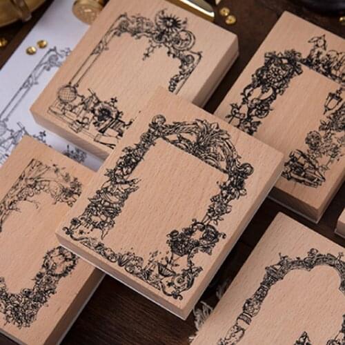 Wooden Rubber Stamps Vintage Plant Dreamland Fantastic Decoration Stamp for Scrapbooking DIY Craft Standard Stamp Stationery