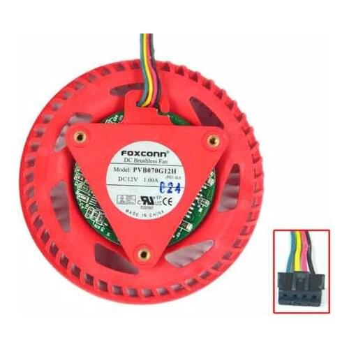 Foxconn PVB070G12H -P02-BA -P03-BA DC 12V 1.00A 75x75x25mm 4-Wire Server Round Fan