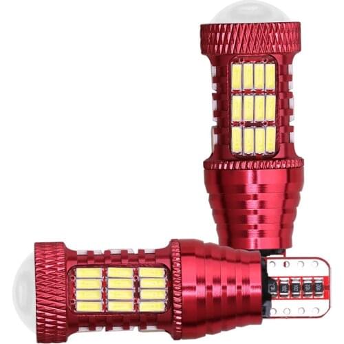 2PCS NEW T15 912 W16W WY16W Super Bright 4014 LED Auto Brake Bulb Backup Reverse Lamp Car Daytime Running Light Turn Signals