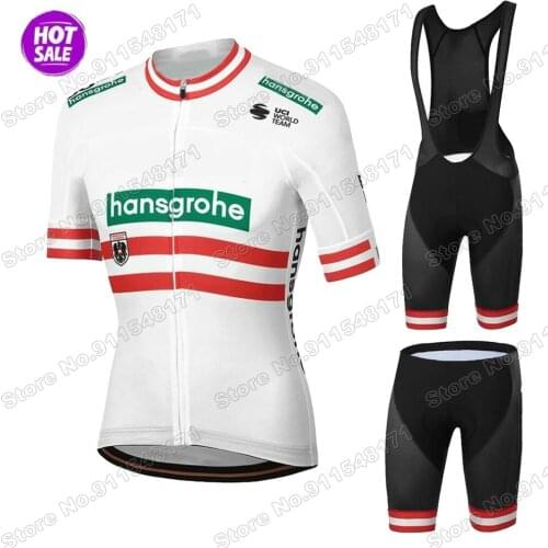 2021 Boraful Hansgrohe Austrian Cycling Jersey Set Summer Clothing Road Bike Shirts Suit Bicycle Bib Shorts MTB Maillot Ropa