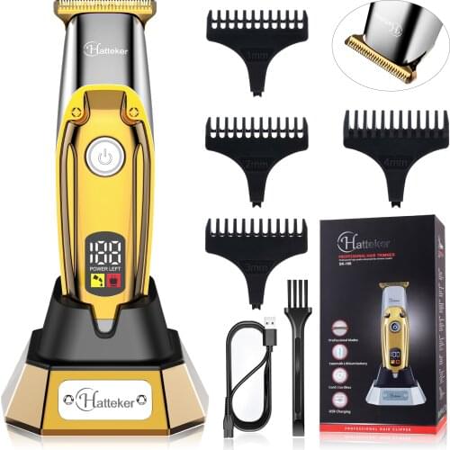 HATTEKER Hair Clippers for Man Professional Cordless Bread Trimmer Electric Home Hair Cutter Gommer Kit for Baber