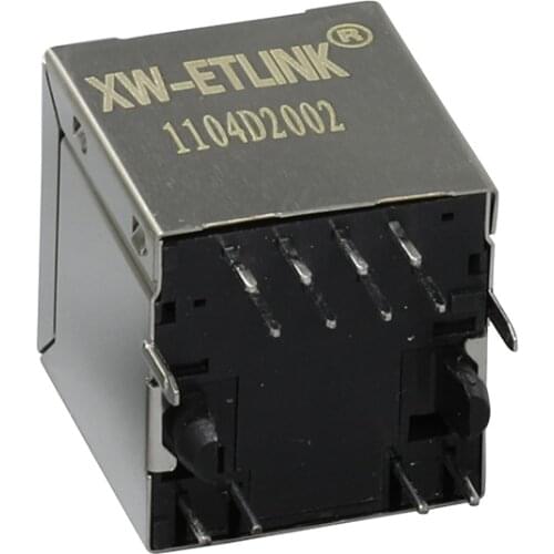 Minisize vertical rj45 connector with transformer 100Base