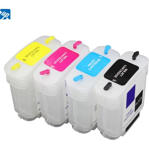 UP brandrefillable Ink cartridge compatible for HP82 with ARC chip for HP 510 printer CH565A C4911A C4912A C4913A