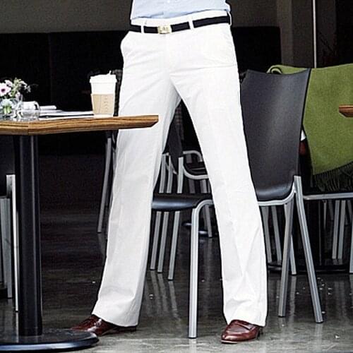 2021 New suit pants New Mens Flared Trousers Formal Pants Bell Bottom Pant Dance White Suit Pants Mens Dress pants Size 28-37