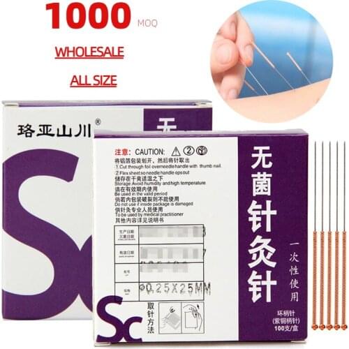 Wholesale 1000PCS Sterilization Hwato Copper Handle Acupuncture Needles Body Health Warm needle Meridian Acupoints