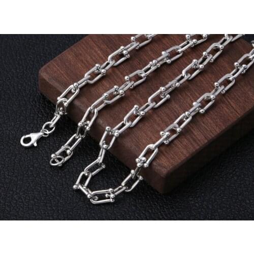 Real Solid 925 Sterling Silver Necklace Joint Collarbone Chain men women jewelry A4613