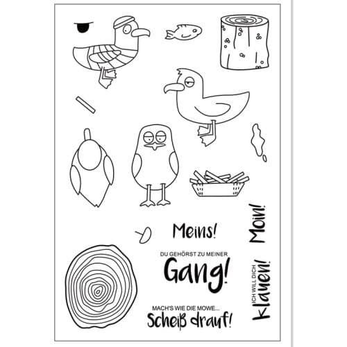 German word Transparent Clear stamp and cutting dies DIY Silicone Seals Scrapbooking /Card Making/Photo Album Decoration