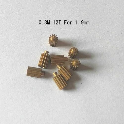 Metal reduction copper gear 0.3M 12T For 1.9mm 0.3 Modulus 12 Teeth outer diameter 4.2mm pore diameter 1.9mm