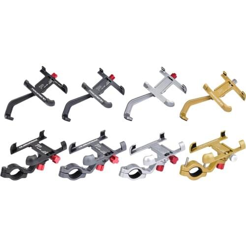 Road MTB Bicycle Aluminum Alloy Handlebar Phone Holder Mount Adjustable