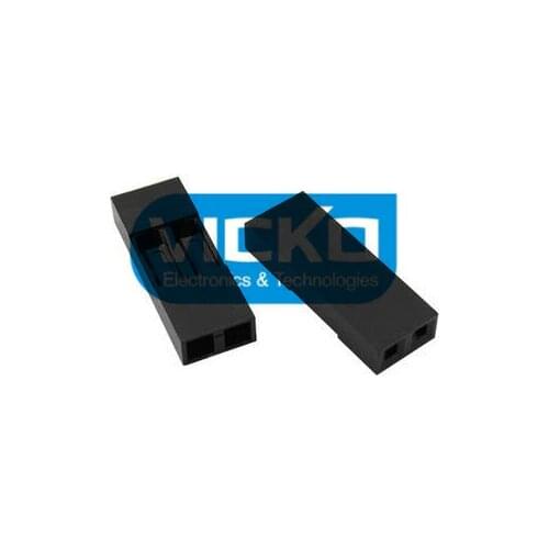 [VK] 100pcs 2.54mm 2Pin Dupont Plastic Shell Head Plug Dupont Housing Pin Header Jumper Wire Housing Connector