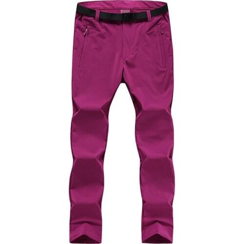 Hot autumn and winter outdoor stretch pants men and women windproof waterproof wear-resistant thick warm hiking pants