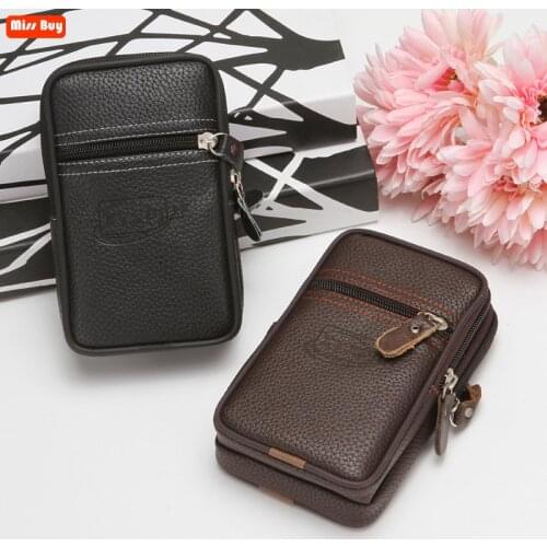 Universal Leather Multifunction Mobile Phone Bag For Samsung/iPhone/Huawei/HTC/LG/Xiaomi Wallet Case Belt Pouch Coin Purse Cover