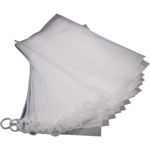 100pcs PO pull ring frosted zipper ziplock bag pull ring CPE clothing packing bags small plastic pouch package