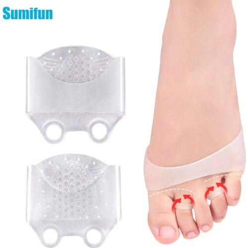 2pcs Silicone Gel Breathable Honeycomb Forefoot Pad Foot Cushions Pressure Cushioning Feet Pain Relief Pads Foot Care Tool
