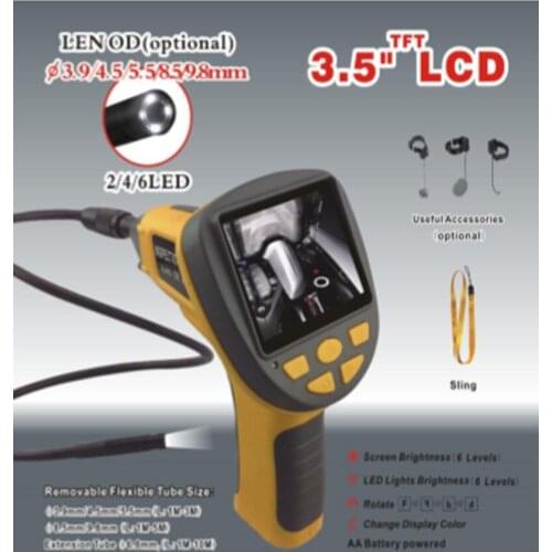 3.5 Inch 8.5mm 180Degree Image Ratation AV Handheld Endoscope