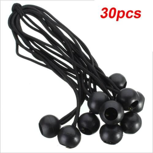 30pcs Multifunctional Ball Elastic Tarpaulin Tied Rope Ball Elastic Band 15cm Tensioner Tie Tent Camping Hiking Tools Parts