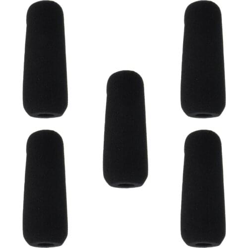5pcs/set Black Microphone Windscreen Foam Cover For Telephone Headset Mic