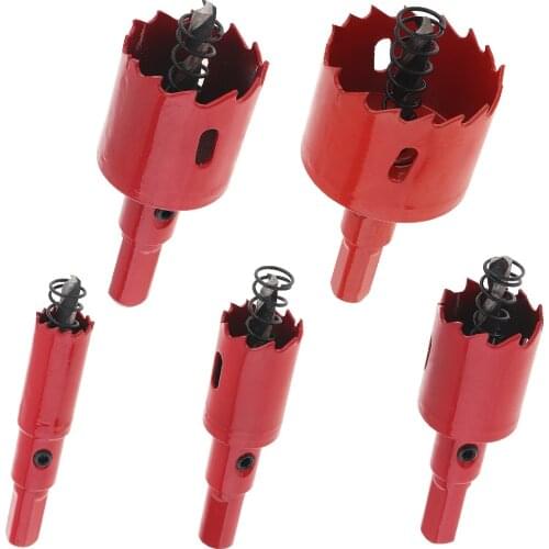 5pcs/lot M42 Bi-metal Hole Saw Cutting Kit Metal Wood Drilling Hole Cutter Tool Drill Bit Set for Woodworking 15/20/25/30/40mm