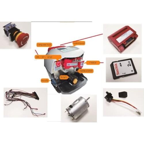 V8X6 Machine Accessories Controller Box Memory Card Keyboard Displayer For V8 X6 Key Cutting Machine