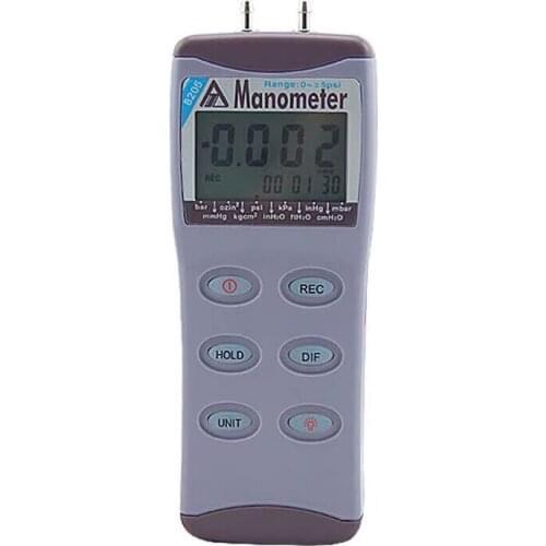 AZ8205 Digital Pressure Gauge Differential Manomete 0-5psi 11 Pressure Units Of Measure RS232 Signal output