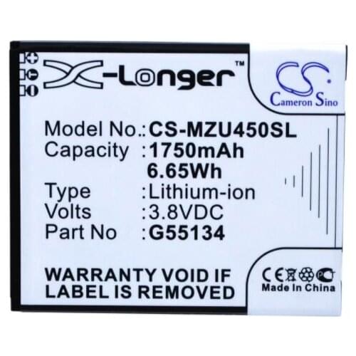 Cameron Sino 1750mAh battery for NAVON Mizu M450 Mizu M450 Dual SIM G55134 Mobile, SmartPhone Battery
