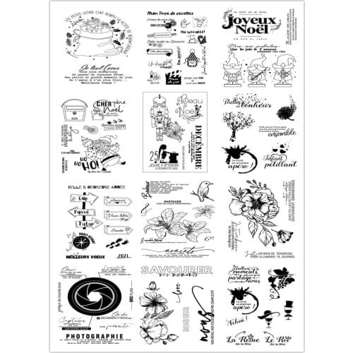 French Clear Stamp for Scrapbooking Transparent Silicone Rubber DIY Photo Album Decor F131