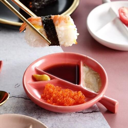 Ceramic Dishes Seasoning Dipping Bowl Sakura Ceramic Dish Cherry Blossom Trinket Plate Sauce Dish Flower Dish Kitchen Tool Set