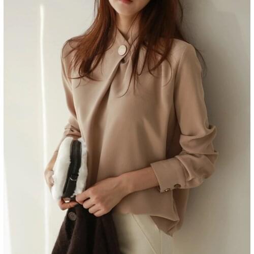 Mazefeng Stand-up Collar Blouses