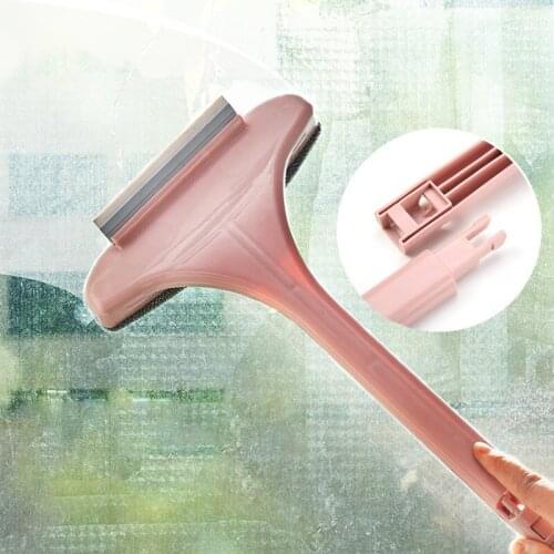 Multifunctional Long Handle Cleaning Brush Car Window Curtain Brush Cleaner Free Removable Washable Window Net Screen Brush